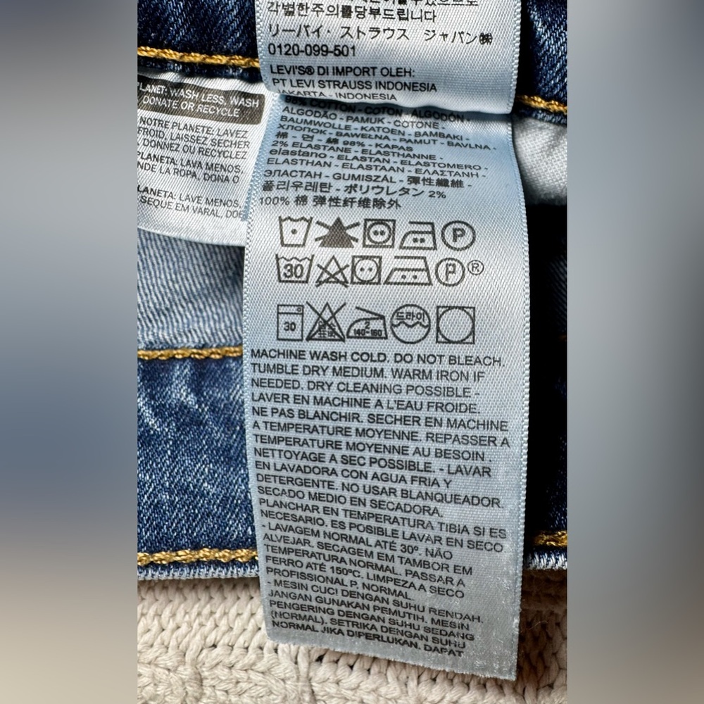 Men’s Levi’s 514 Dark Wash Jeans Straight Leg 38x30 #1552 - Picture 15 of 16